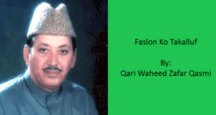 Faslon ko takalluf By Qari Waheed Zafar Qasmi