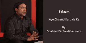 Aye Chaand Karbala Ke (Salaam)- Sibt-e-Jafar 2012-13