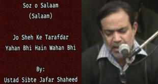 Jo Sheh Ke Tarafdar - Ustad Sibte Jafar Shaheed